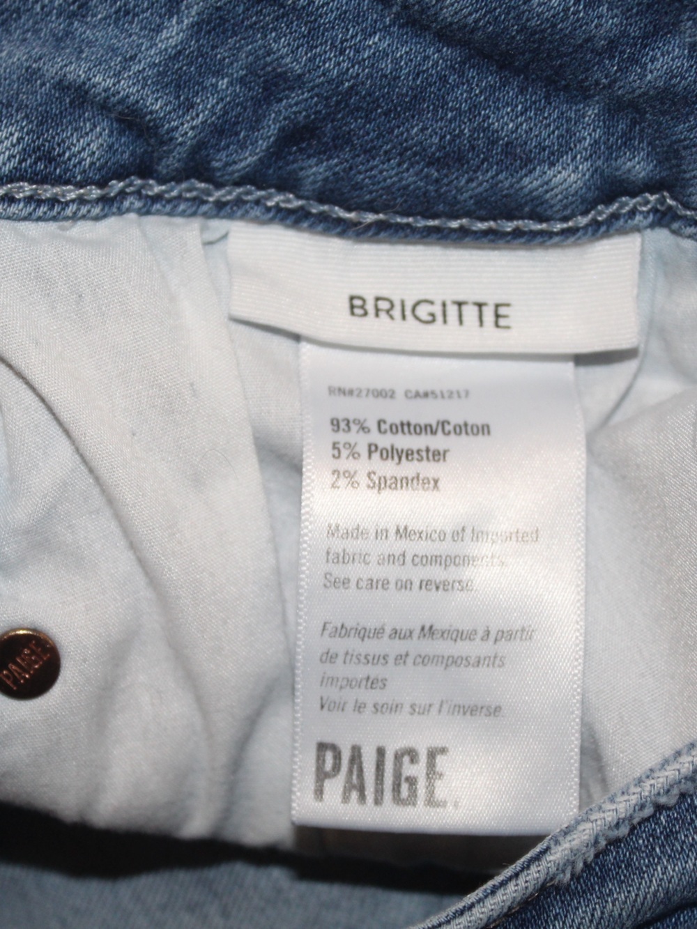 PAIGE Brigitte Slim Boyfriend Jeans Size 28 Raw Hem Medium Wash - Picture 6 of 6